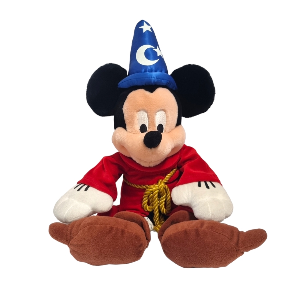 Large Disney World Sorcerer Mickey Mouse 20" Plush Stuffed Animal